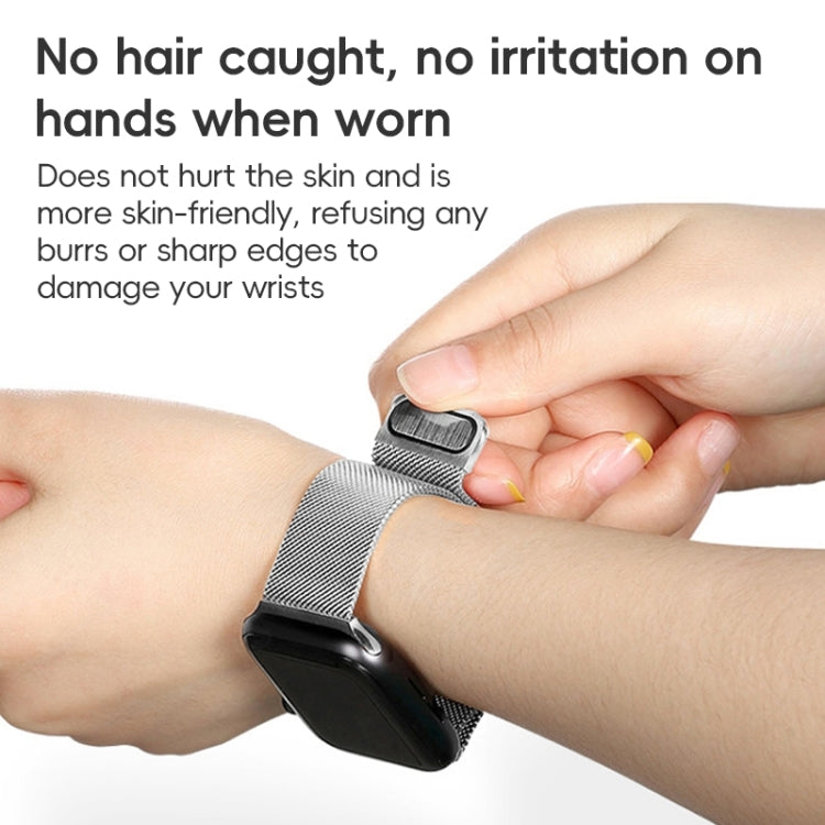 For Apple Watch Ultra 49mm ZGA Milanese Magnetic Metal Watch Band(Silver) - Watch Bands by ZGA | Online Shopping South Africa | PMC TechLife | Buy Now Pay Later Mobicred