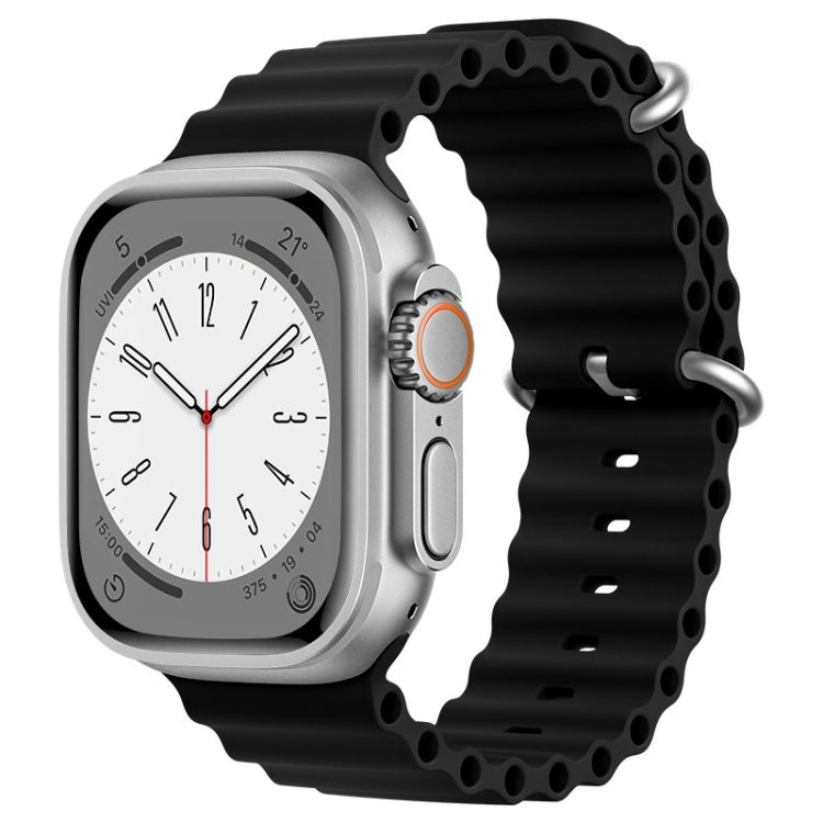 For Apple Watch Ultra 2 49mm ZGA Ocean Silicone Watch Band(Black) - free shipping - PMC TechLife - Order now!