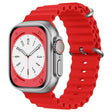 For Apple Watch Ultra 2 49mm ZGA Ocean Silicone Watch Band(Red) - Watch Bands by ZGA | Online Shopping South Africa | PMC TechLife | Buy Now Pay Later Mobicred