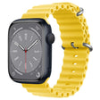 For Apple Watch Series 8 45mm ZGA Ocean Silicone Watch Band(Yellow) - Watch Bands by ZGA | Online Shopping South Africa | PMC TechLife | Buy Now Pay Later Mobicred