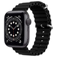 For Apple Watch Series 6 44mm ZGA Ocean Silicone Watch Band(Black) - Watch Bands by ZGA | Online Shopping South Africa | PMC TechLife | Buy Now Pay Later Mobicred