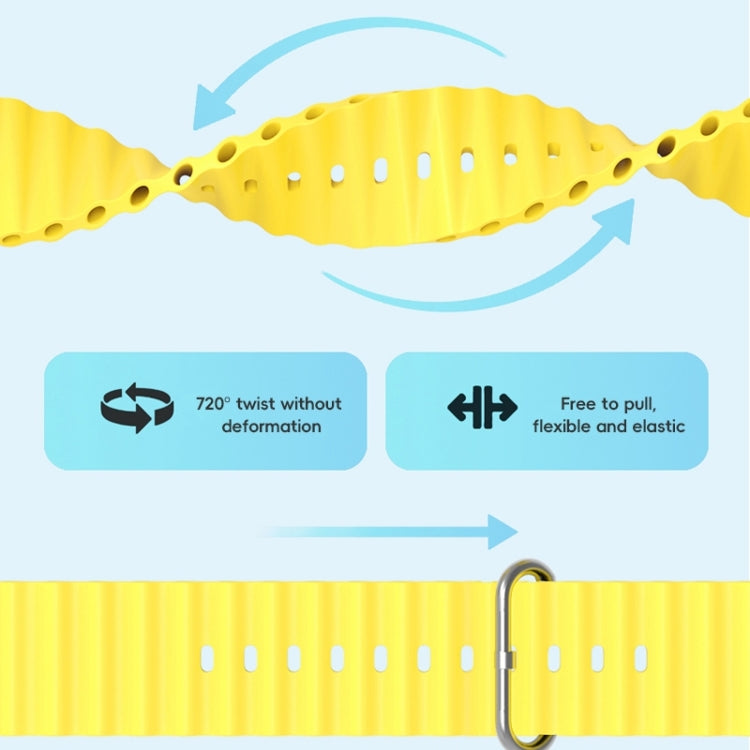 For Apple Watch Series 3 42mm ZGA Ocean Silicone Watch Band(Black) - Watch Bands by ZGA | Online Shopping South Africa | PMC TechLife | Buy Now Pay Later Mobicred