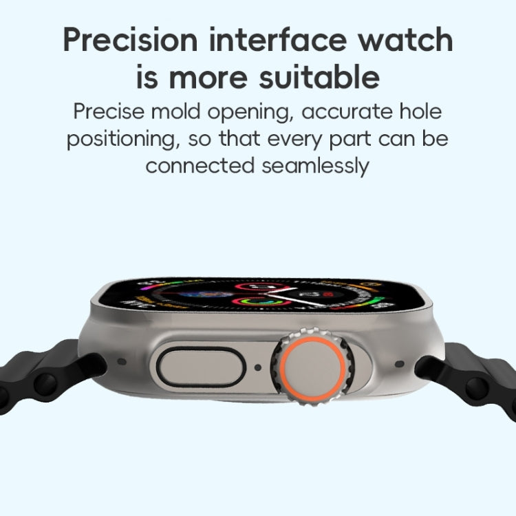 For Apple Watch Series 9 45mm ZGA Ocean Silicone Watch Band(White) - Watch Bands by ZGA | Online Shopping South Africa | PMC TechLife | Buy Now Pay Later Mobicred