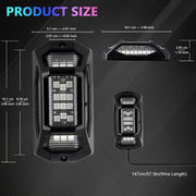 6 in 1 G6 RGB Colorful Car Chassis Light LED Music Atmosphere Light With 24-Button Remote Control