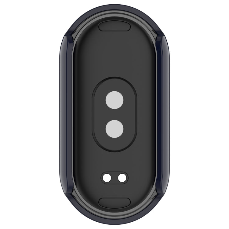 For Xiaomi Mi Band 8 PC + Tempered Film Integrated Protective Watch Case(Ink Blue) - Watch Cases by PMC TechLife | Online Shopping South Africa | PMC TechLife