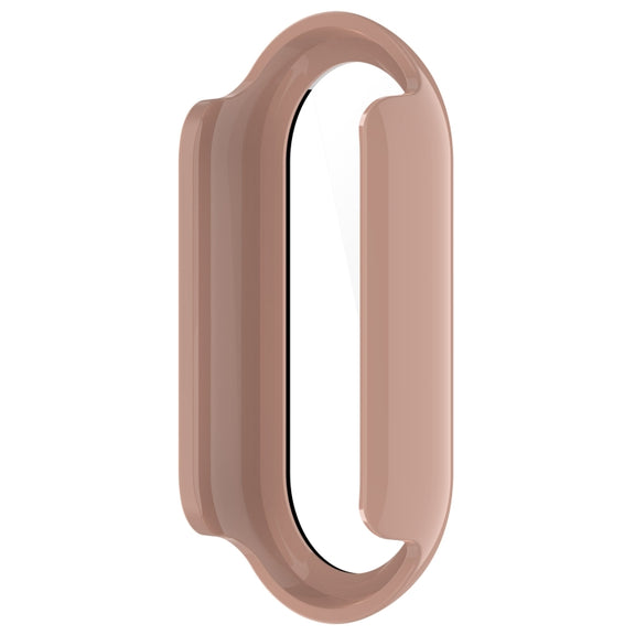 For Xiaomi Mi Band 8 PC + Tempered Film Integrated Protective Watch Case(Pink)