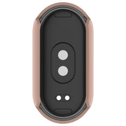 For Xiaomi Mi Band 8 PC + Tempered Film Integrated Protective Watch Case(Pink)
