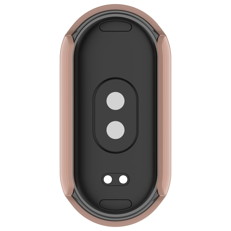 For Xiaomi Mi Band 8 PC + Tempered Film Integrated Protective Watch Case(Pink)