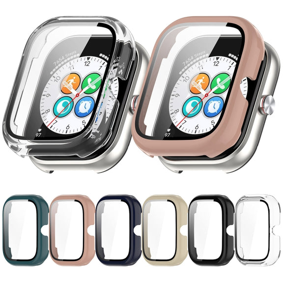 For Honor Choice Haylou Watch PC + Tempered Film Integrated Protective Watch Case(Pink)