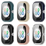 For Honor Choice Haylou Watch PC + Tempered Film Integrated Protective Watch Case(Transparent White)