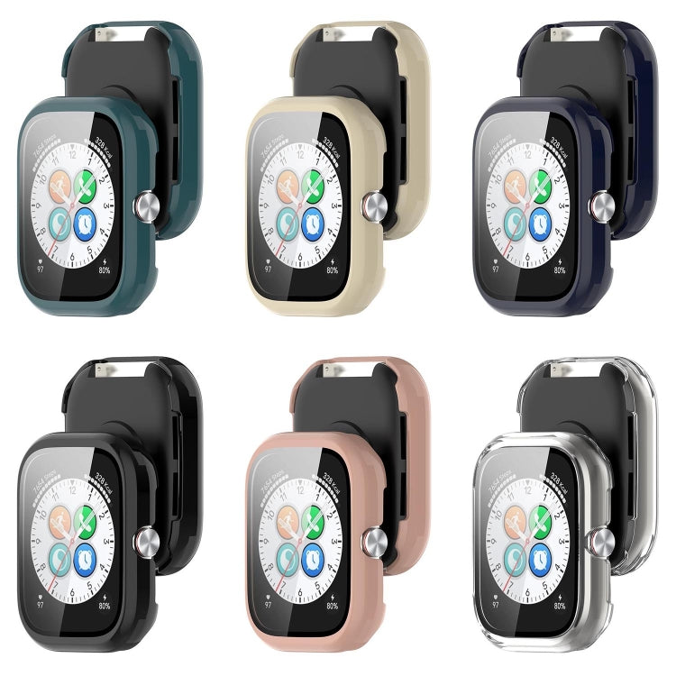 For Honor Choice Haylou Watch PC + Tempered Film Integrated Protective Watch Case(Transparent White) - Watch Cases by PMC TechLife | Online Shopping South Africa | PMC TechLife