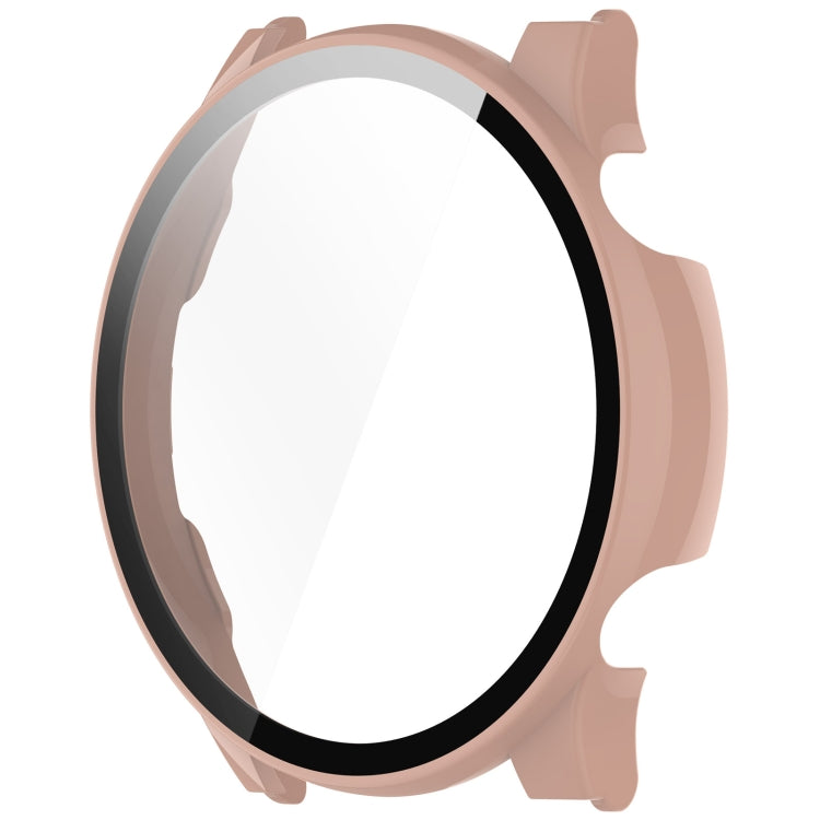 For Xiaomi Haylou RT3 / Solar Plus LS16 PC + Tempered Film Integrated Watch Protective Case(Pink) - Watch Cases by PMC TechLife | Online Shopping South Africa | PMC TechLife