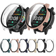 For Xiaomi Haylou RT3 / Solar Plus LS16 PC + Tempered Film Integrated Watch Protective Case(Pink)
