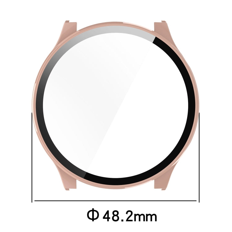 For Xiaomi Haylou RT3 / Solar Plus LS16 PC + Tempered Film Integrated Watch Protective Case(Pink)