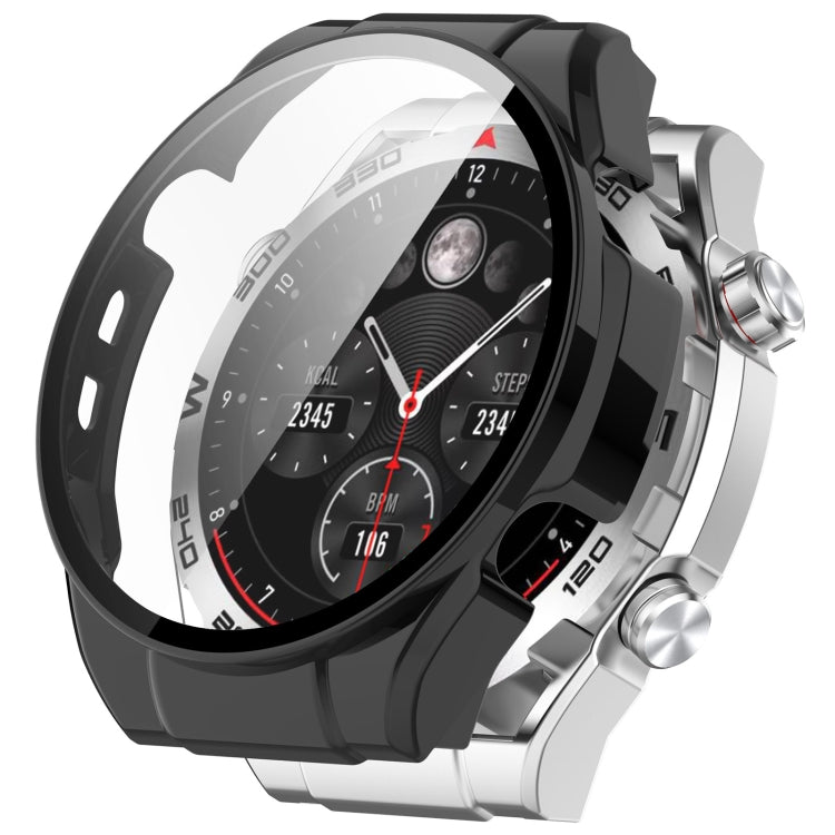 For Xiaomi Haylou Watch R8 PC + Tempered Film Integrated Watch Protective Case(Black) - Watch Cases by PMC TechLife | Online Shopping South Africa | PMC TechLife