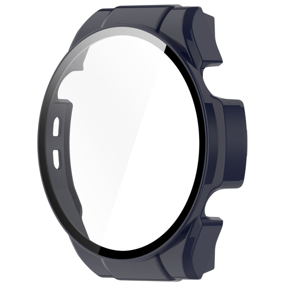 For Xiaomi Haylou Watch R8 PC + Tempered Film Integrated Watch Protective Case(Ink Blue)