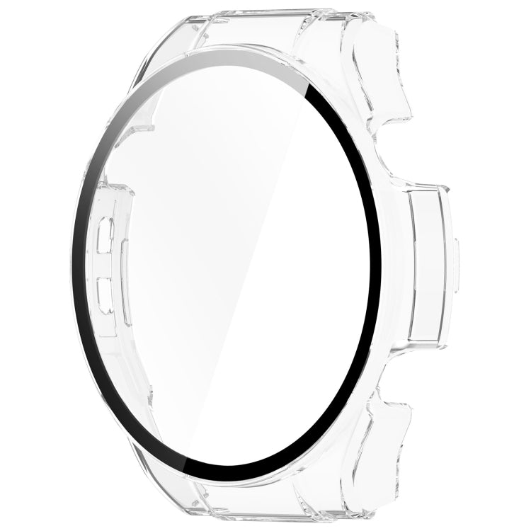 For Xiaomi Haylou Watch R8 PC + Tempered Film Integrated Watch Protective Case(Transparent White) - Watch Cases by PMC TechLife | Online Shopping South Africa | PMC TechLife