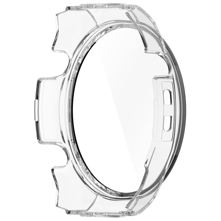 For Xiaomi Haylou Watch R8 PC + Tempered Film Integrated Watch Protective Case(Transparent White) - Watch Cases by PMC TechLife | Online Shopping South Africa | PMC TechLife