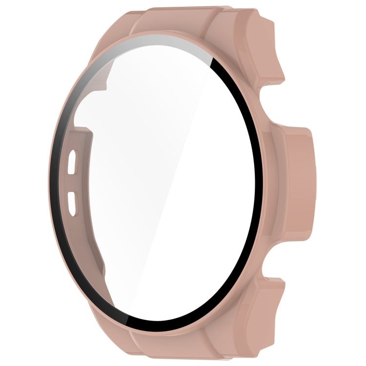 For Xiaomi Haylou Watch R8 PC + Tempered Film Integrated Watch Protective Case(Pink) - Watch Cases by PMC TechLife | Online Shopping South Africa | PMC TechLife