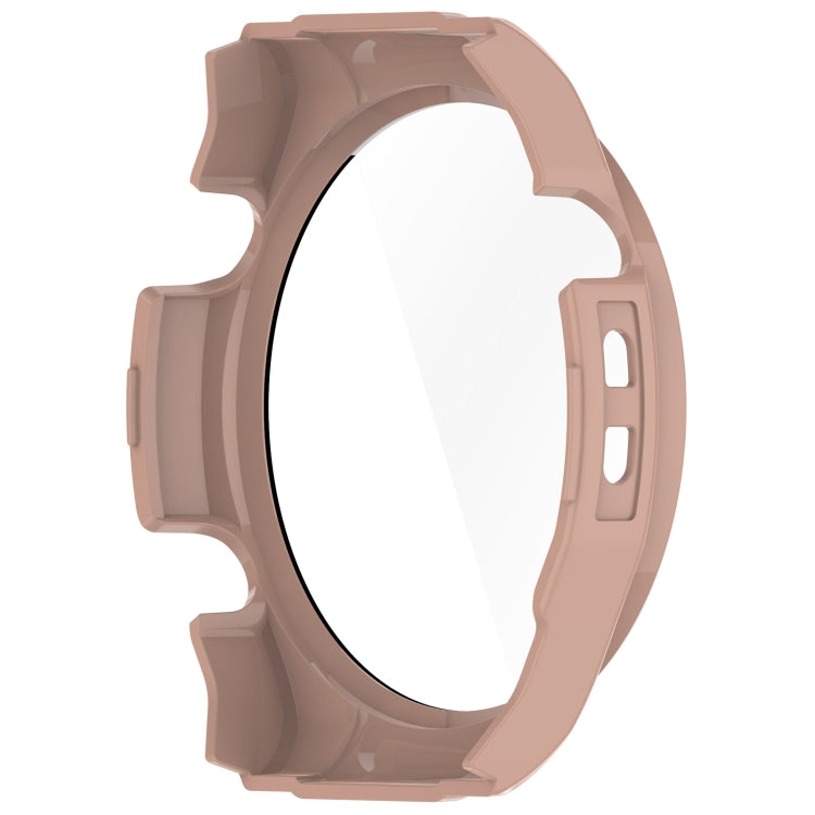 For Xiaomi Haylou Watch R8 PC + Tempered Film Integrated Watch Protective Case(Pink) - Watch Cases by PMC TechLife | Online Shopping South Africa | PMC TechLife