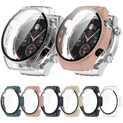 For Xiaomi Haylou Watch R8 PC + Tempered Film Integrated Watch Protective Case(Ink Blue)