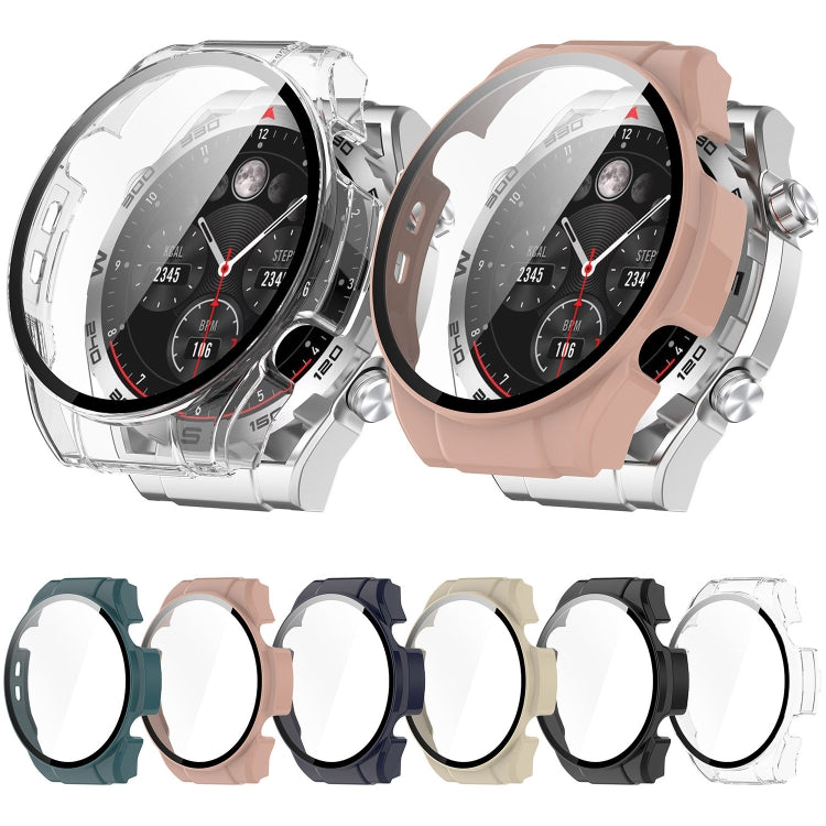 For Xiaomi Haylou Watch R8 PC + Tempered Film Integrated Watch Protective Case(Ink Blue)