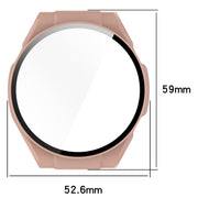 For Xiaomi Haylou Watch R8 PC + Tempered Film Integrated Watch Protective Case(Ink Blue)