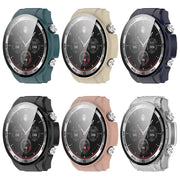 For Xiaomi Haylou Watch R8 PC + Tempered Film Integrated Watch Protective Case(Ink Blue)