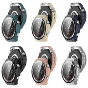 For Xiaomi Haylou Watch R8 PC + Tempered Film Integrated Watch Protective Case(Ink Blue)