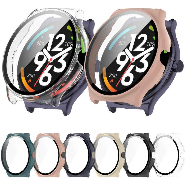 For Xiaomi Haylou Solar Lite R001 PC + Tempered Film Integrated Watch Protective Case(Black)
