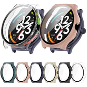 For Xiaomi Haylou Solar Lite R001 PC + Tempered Film Integrated Watch Protective Case(Ivory White)