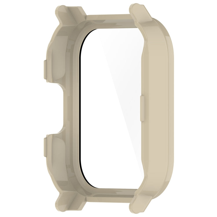 For Xiaomi Haylou Watch 2 LS02 PC + Tempered Film Integrated Watch Protective Case(Ivory White) - Watch Cases by PMC TechLife | Online Shopping South Africa | PMC TechLife
