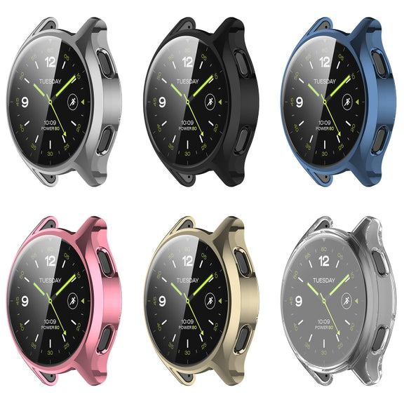 For Xiaomi Watch 2 Full Coverage TPU Electroplated Watch Protective Case(Silver)