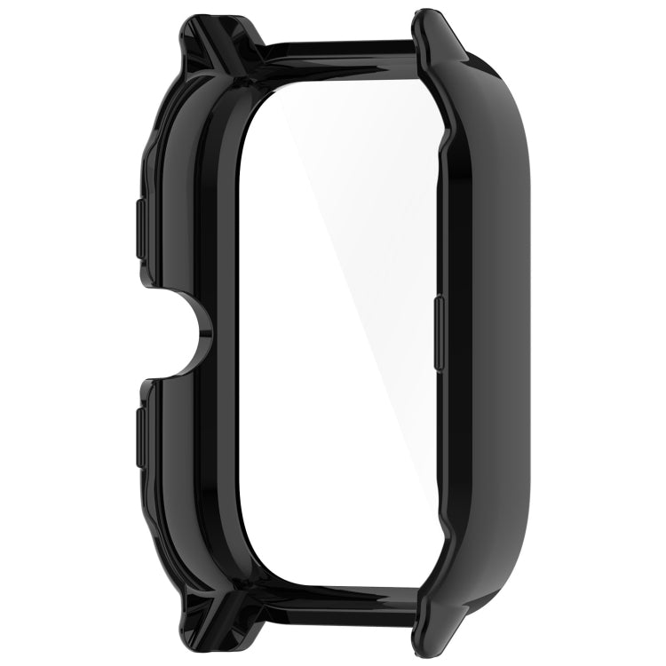 For P66 / P66D / P66ED 1.85 inch Watch PC + Tempered Film Integrated Watch Protective Case(Black) - Watch Case by PMC TechLife | Online Shopping South Africa | PMC TechLife