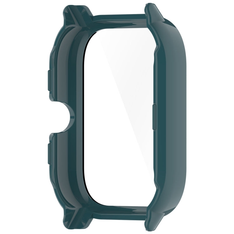 For P66 / P66D / P66ED 1.85 inch Watch PC + Tempered Film Integrated Watch Protective Case(Pine Green)
