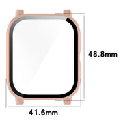 For P66 / P66D / P66ED 1.85 inch Watch PC + Tempered Film Integrated Watch Protective Case(Pine Green)