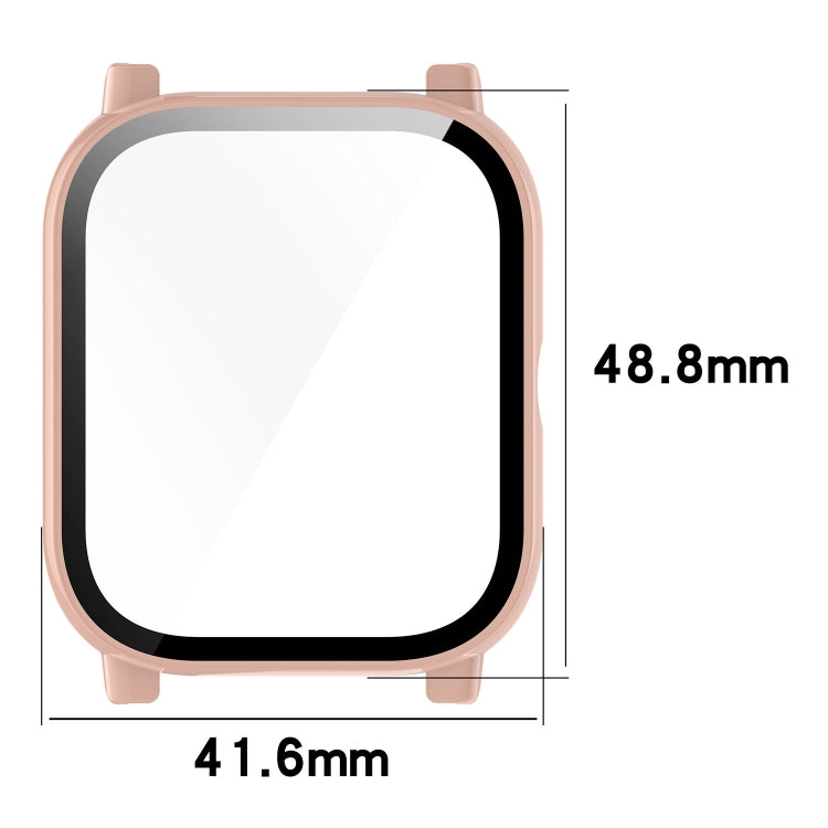 For P66 / P66D / P66ED 1.85 inch Watch PC + Tempered Film Integrated Watch Protective Case(Pine Green)