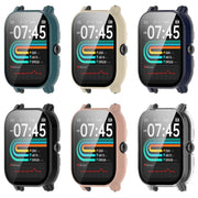 For P66 / P66D / P66ED 1.85 inch Watch PC + Tempered Film Integrated Watch Protective Case(Pine Green)