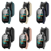 For P66 / P66D / P66ED 1.85 inch Watch PC + Tempered Film Integrated Watch Protective Case(Pine Green)