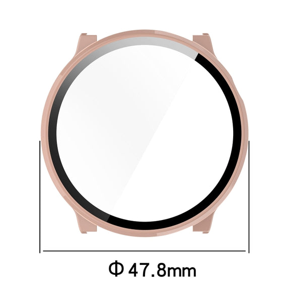 For Xiaomi Mibro Watch Lite 2 PC + Tempered Film Integrated Watch Protective Case(Pink)