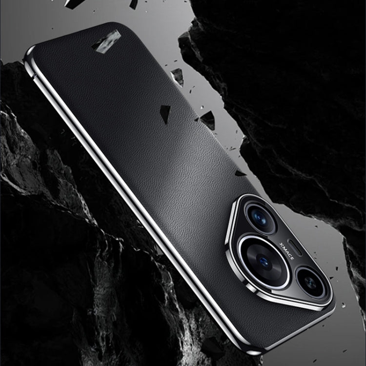 For Huawei Pura 70 Pro / 70 Pro+ Plain Leather Series Shockproof Phone Case(Orange)