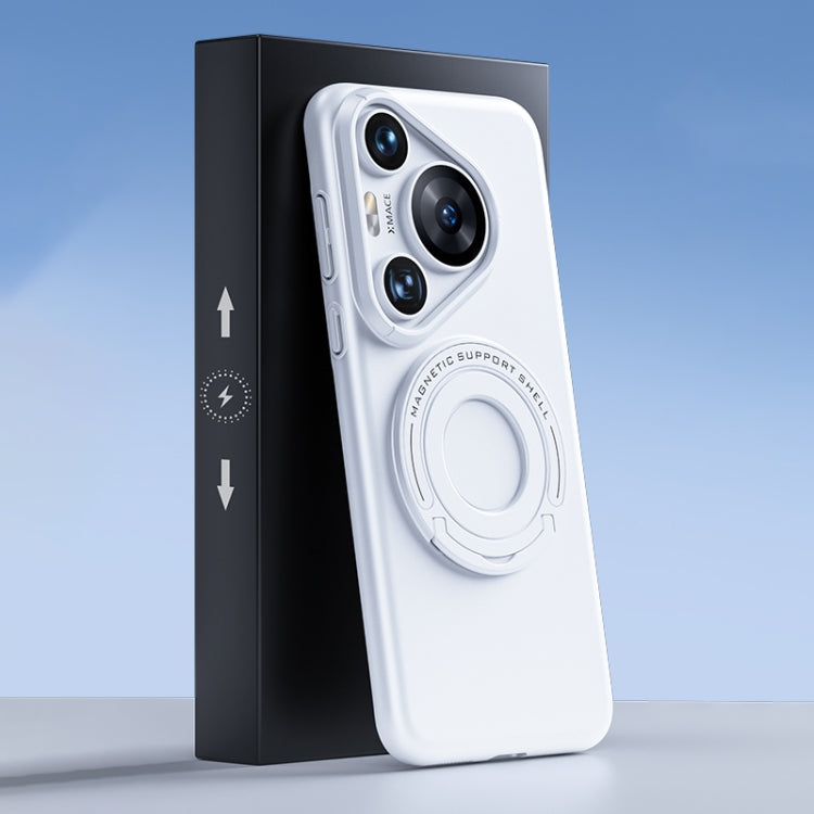 For Huawei Pura 70 Pro / 70 Pro+ Frosted MagSafe Magnetic Ring Holder PC Phone Case(White) - free shipping - PMC Jewellery - Order now!