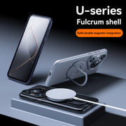For Huawei Pura 70 Frosted MagSafe Magnetic Ring Holder PC Phone Case(Grey)