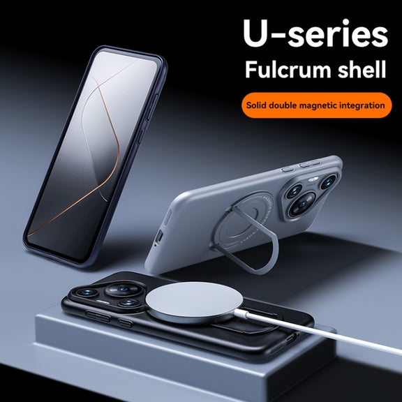 For Huawei Pura 70 Frosted MagSafe Magnetic Ring Holder PC Phone Case(Grey)