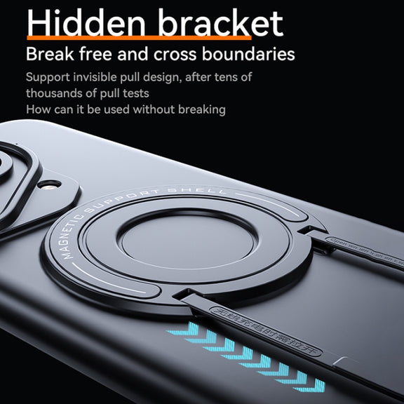 For Huawei Pura 70 Ultra Frosted MagSafe Magnetic Ring Holder PC Phone Case(Blue)