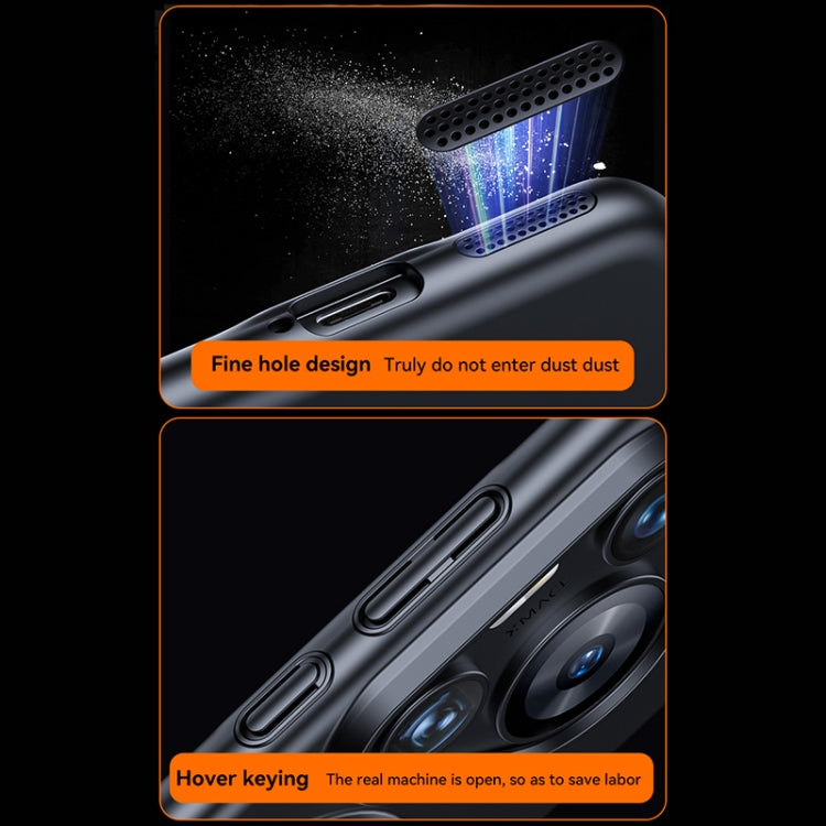 For Huawei Pura 70 Ultra Frosted MagSafe Magnetic Ring Holder PC Phone Case(Grey)