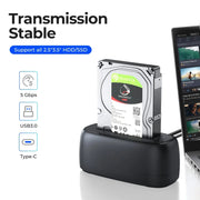 ORICO DD18C3 Single Bay 2.5 & 3.5 inch SATA Drive Docking Station, Plug Type:EU Plug
