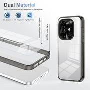 For Tecno Spark Go 2024 / Spark 20 / Pop 8 Anti-slip Clear Acrylic Hybrid TPU Phone Case(Black)