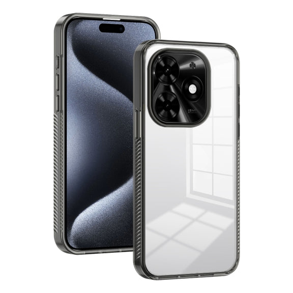 For Tecno Spark Go 2024 / Spark 20 / Pop 8 Anti-slip Clear Acrylic Hybrid TPU Phone Case(Black)