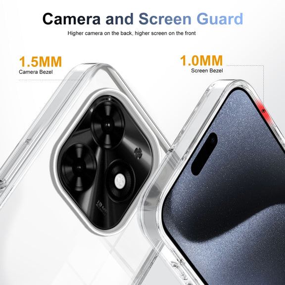For Tecno Spark Go 2024 / Spark 20 / Pop 8 Anti-slip Clear Acrylic Hybrid TPU Phone Case(Transparent)